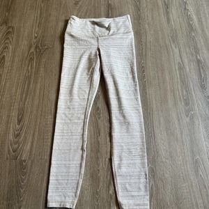 Athleta Leggings XS Tan High Rise Jacquard Chaturanga Textured‎ Workout